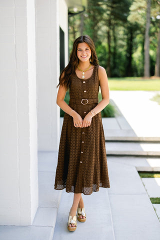 Charleston Belted Button Down Dress - Instyle Boutique