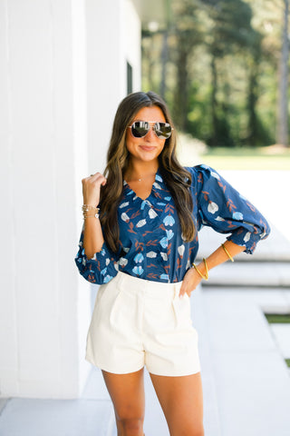 Never Ending Nights Navy Top