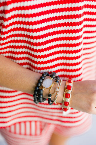 Red Gemstone Bracelet - Instyle Boutique