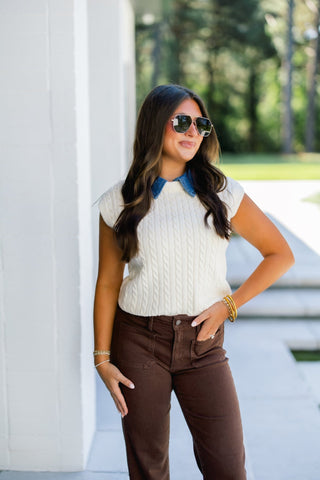 Forever Chic Cable Knit Sweater Top - Instyle Boutique