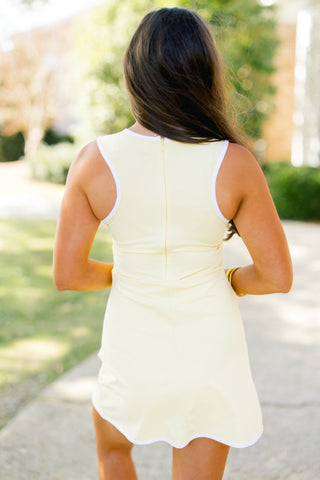 Yellow Glow Sculpted Active Dress - Instyle Boutique