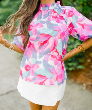 Touch Of Floral Printed Top ~FINAL SALE~