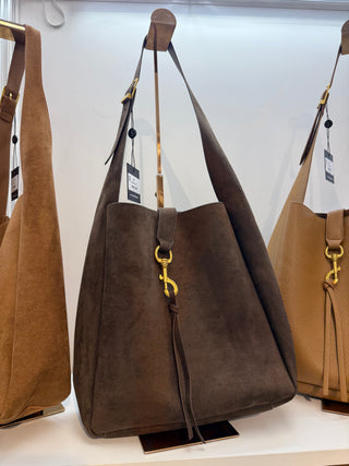 Brown Suede Hobo Tote ~PREORDER~