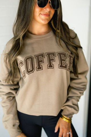 Out For Coffee Brown Sweatshirt - Instyle Boutique