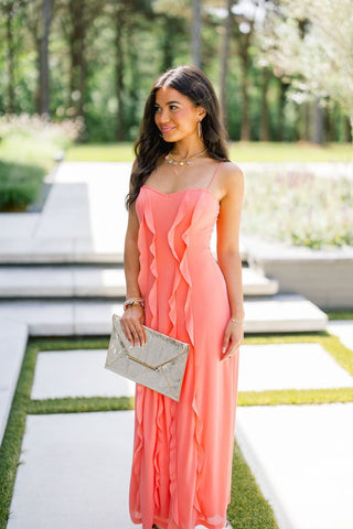 Sugar Beach Coral Maxi Dress - Instyle Boutique