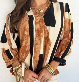 Desert Daydream Striped Top - Instyle Boutique