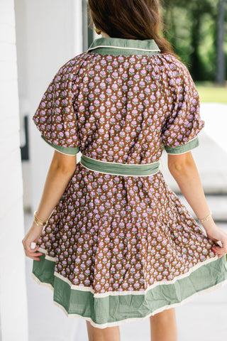 Fresh Air Brown Floral Dress