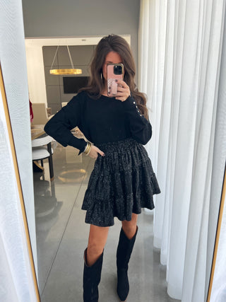 Starlit Nights Black Skirt