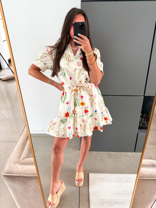 Botanical Bliss Floral Dress