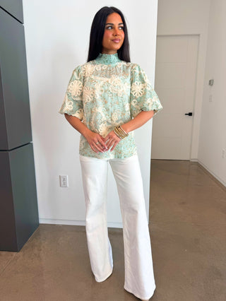 Heirloom Garden Eyelet Top - Instyle Boutique