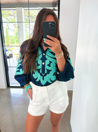 Moonlit Lagoon Top-Navy - Instyle Boutique