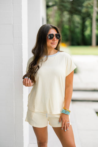 The Everyday Ribbed Set- Yellow - Instyle Boutique