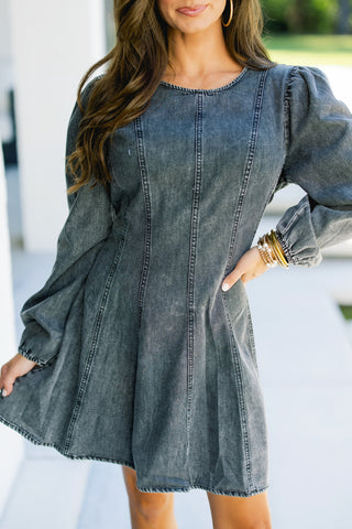 Make It Count Mineral Washed Denim Dress