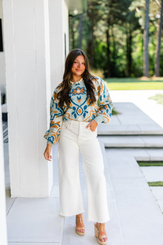 Sagebrush Mosaic Sweater - Instyle Boutique