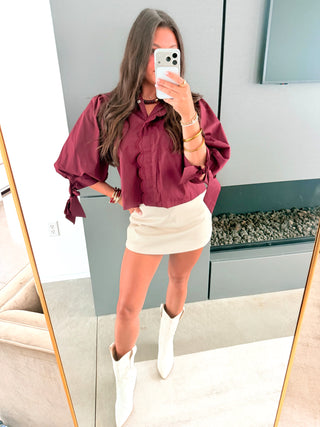 Sweet and Scalloped Mulberry Top - Instyle Boutique