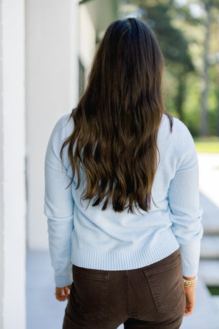 Izzy Ice Blue Sweater - Instyle Boutique