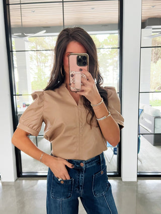 Leave Me Here Latte Top