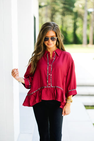 The Garnet Glow Top