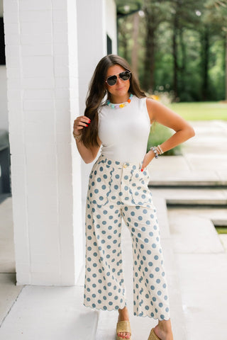 Connect The Dot Blue Pants - Instyle Boutique