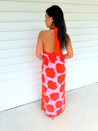 In Your Dreams Pink Halter Maxi - Instyle Boutique