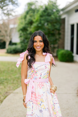 Meet Me In Greece Pink Printed Dress - Instyle Boutique