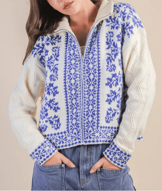 Winter Blues Sweater - Instyle Boutique