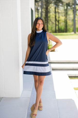 Anchors Away Navy Dress - Instyle Boutique
