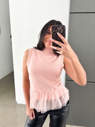 Flirty in Powder Pink Sweater Top - Instyle Boutique