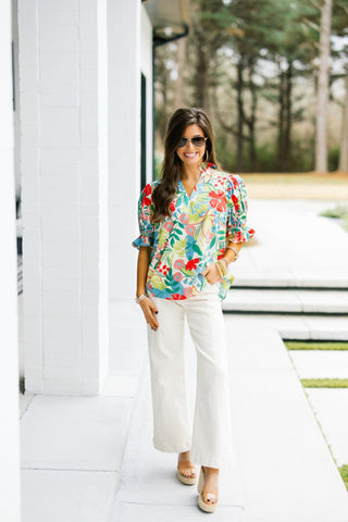 Bright Beginnings Floral Top - Instyle Boutique