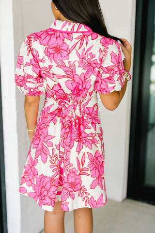 Pink Bloom & Blossom Dress - Instyle Boutique