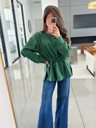 Girl On The Go Pullover-Green