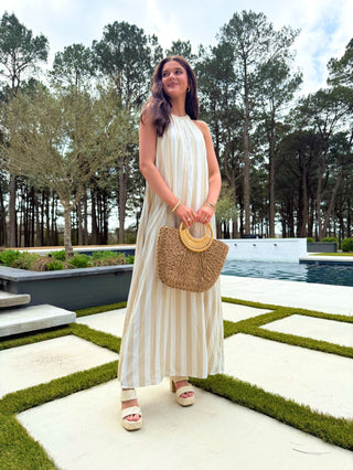 More To Love Taupe Maxi Dress - Instyle Boutique