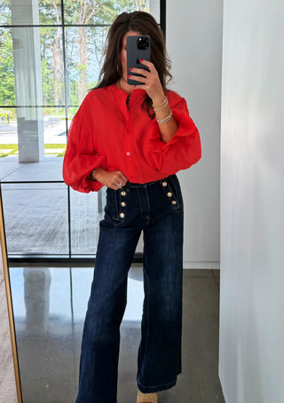 Anchor Away Wide-Leg Denim
