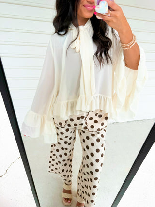 Ruffle in the Wind Blouse - Instyle Boutique