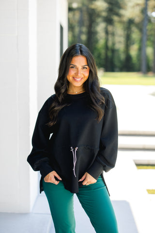 Girl On The Go Pullover-Black