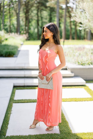 Sugar Beach Coral Maxi Dress - Instyle Boutique
