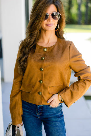 Better Days Brown Suede Jacket