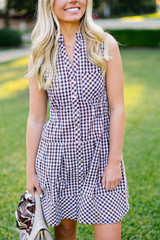 Chocolate Check Dress