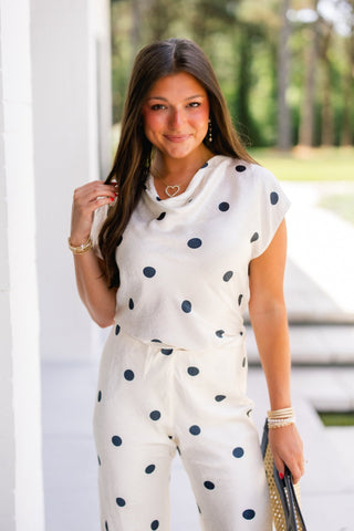 Let's Make Plans Polka Dot Top - Instyle Boutique