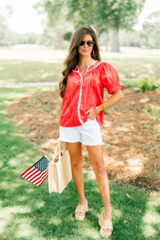 Meant To Be Red Top - Instyle Boutique