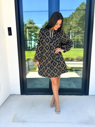Live In The Moment Geometric Dress