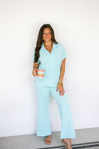 Tranquil Blue Zip-Up Set