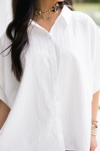 Cloud Nine Button - Down Blouse - Instyle Boutique