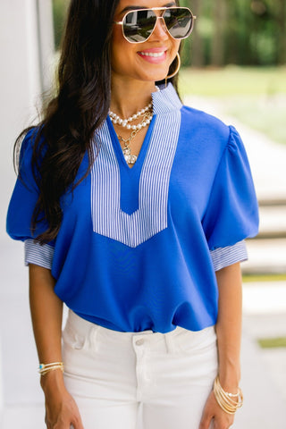 The Regatta Top – Royal Blue - Instyle Boutique