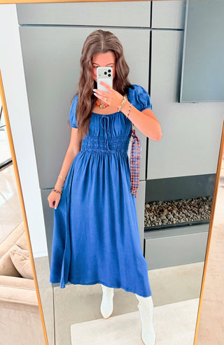 The Lone Star Denim Midi Dress - Instyle Boutique
