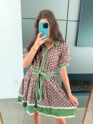 Fresh Air Brown Floral Dress