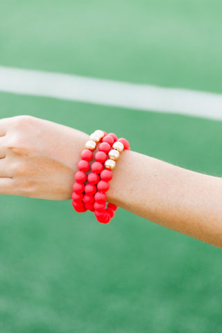 Red & Gold Bracelet Set