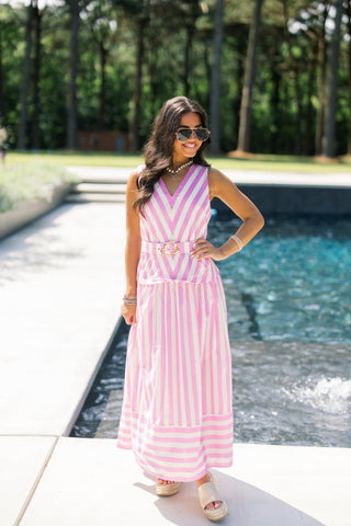 candy stripe maxi dress The Candy Stripe Dress Large