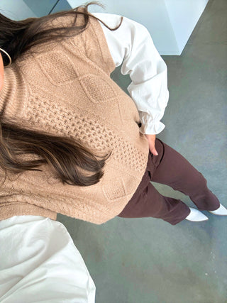 Fall Feels Camel Sweater Top