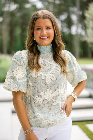 Heirloom Garden Eyelet Top - Instyle Boutique